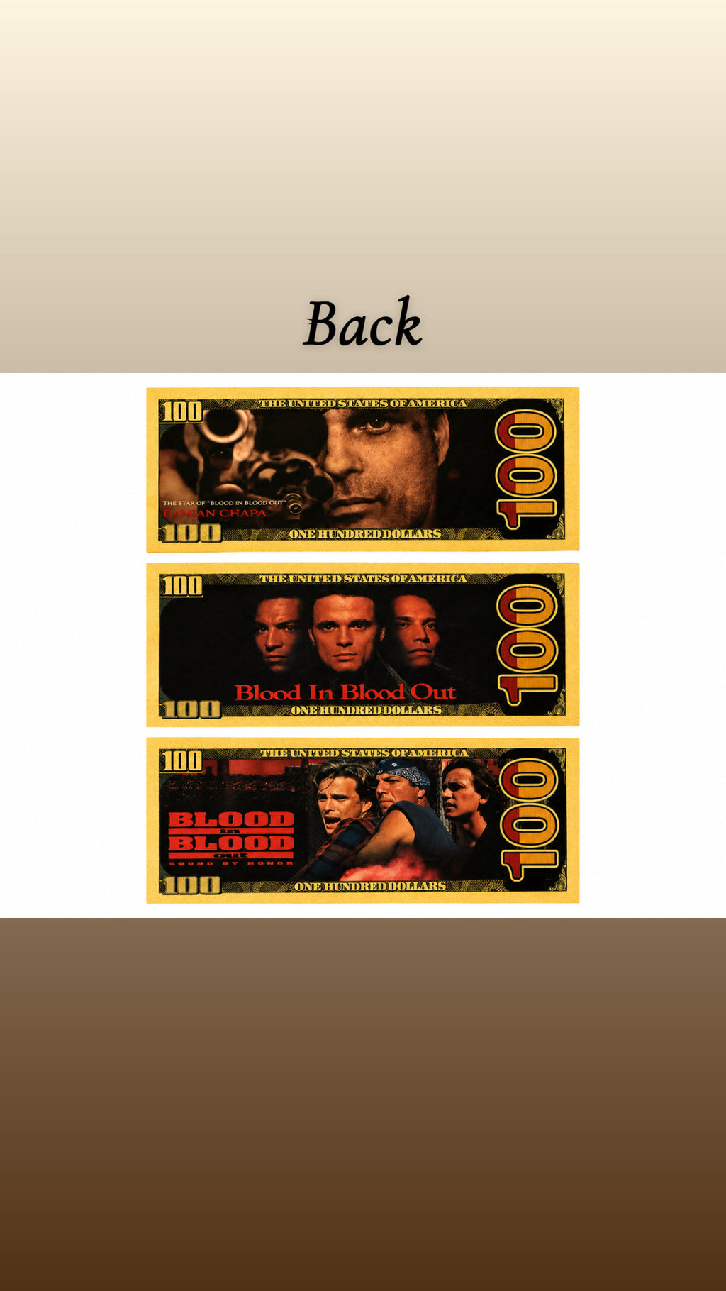 Blood in blood out collectible foils ￼
