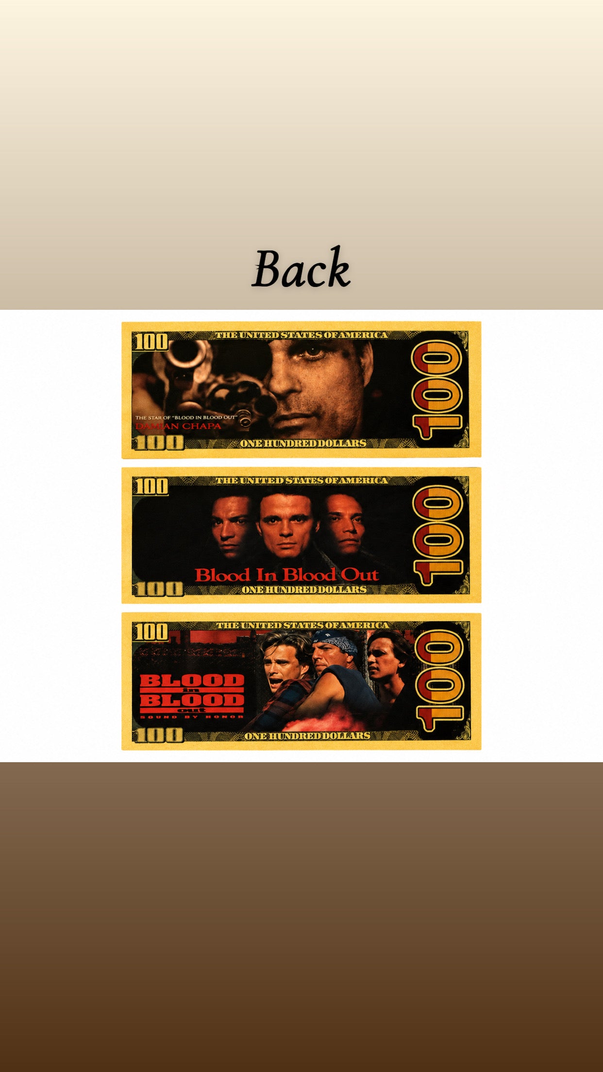 Blood in blood out collectible foils ￼