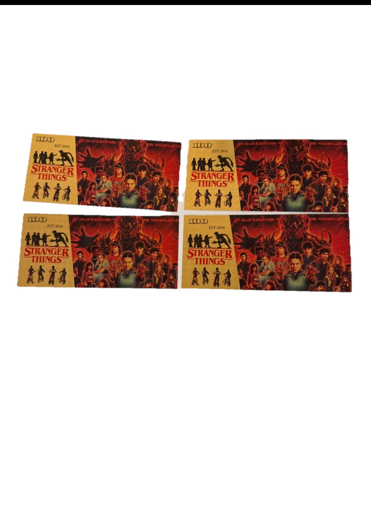 Stranger things set of 4 collectable foils