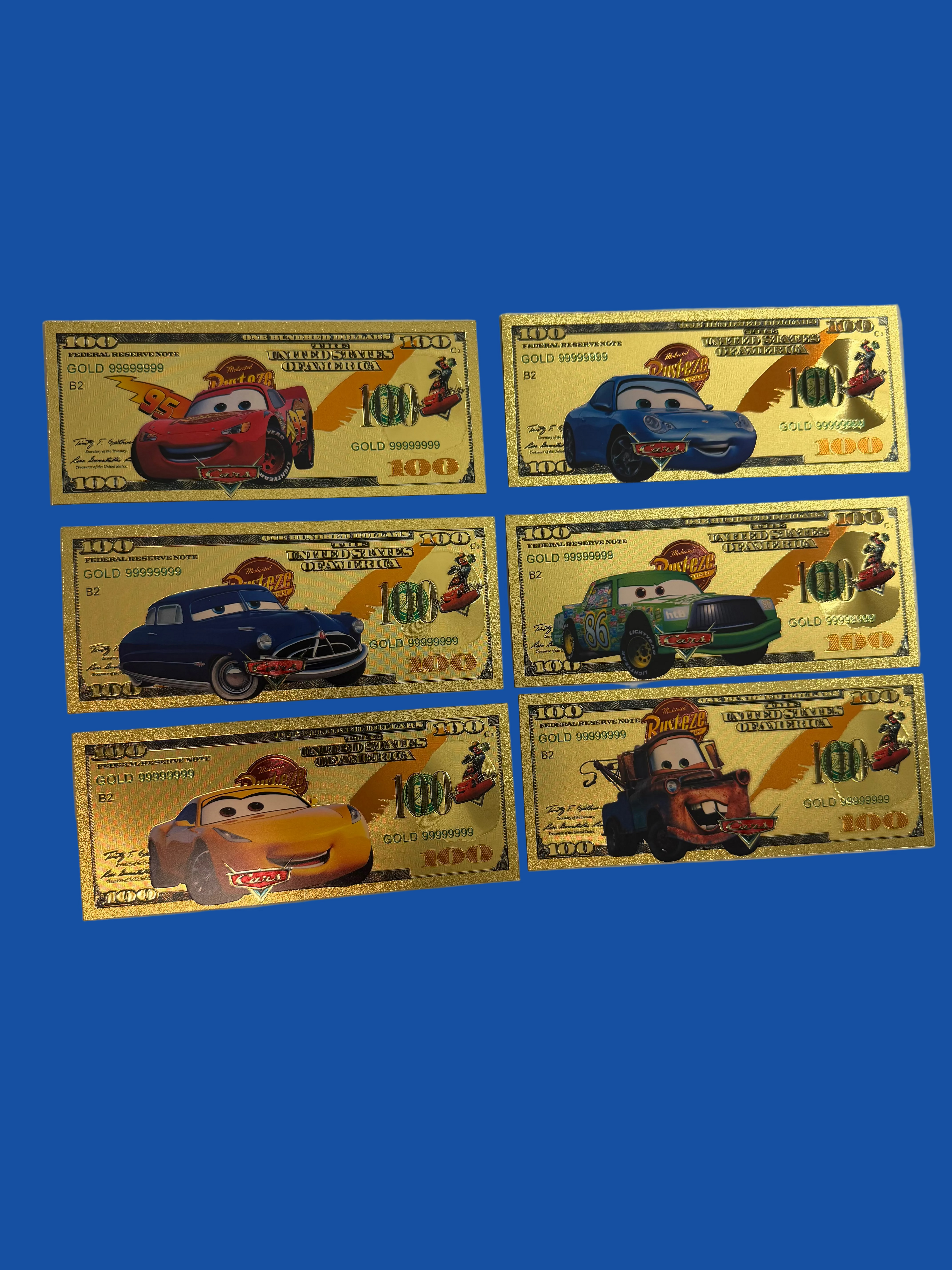 Cars collectible foil set (6pcs)