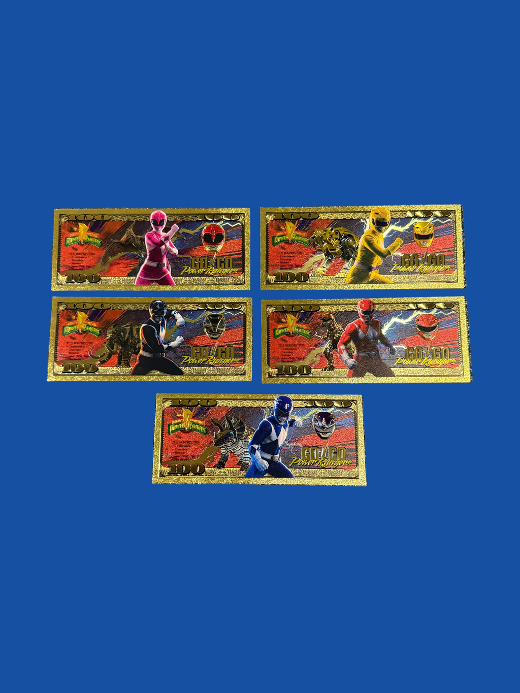 Power Rangers collectible foil set (5pcs)￼
