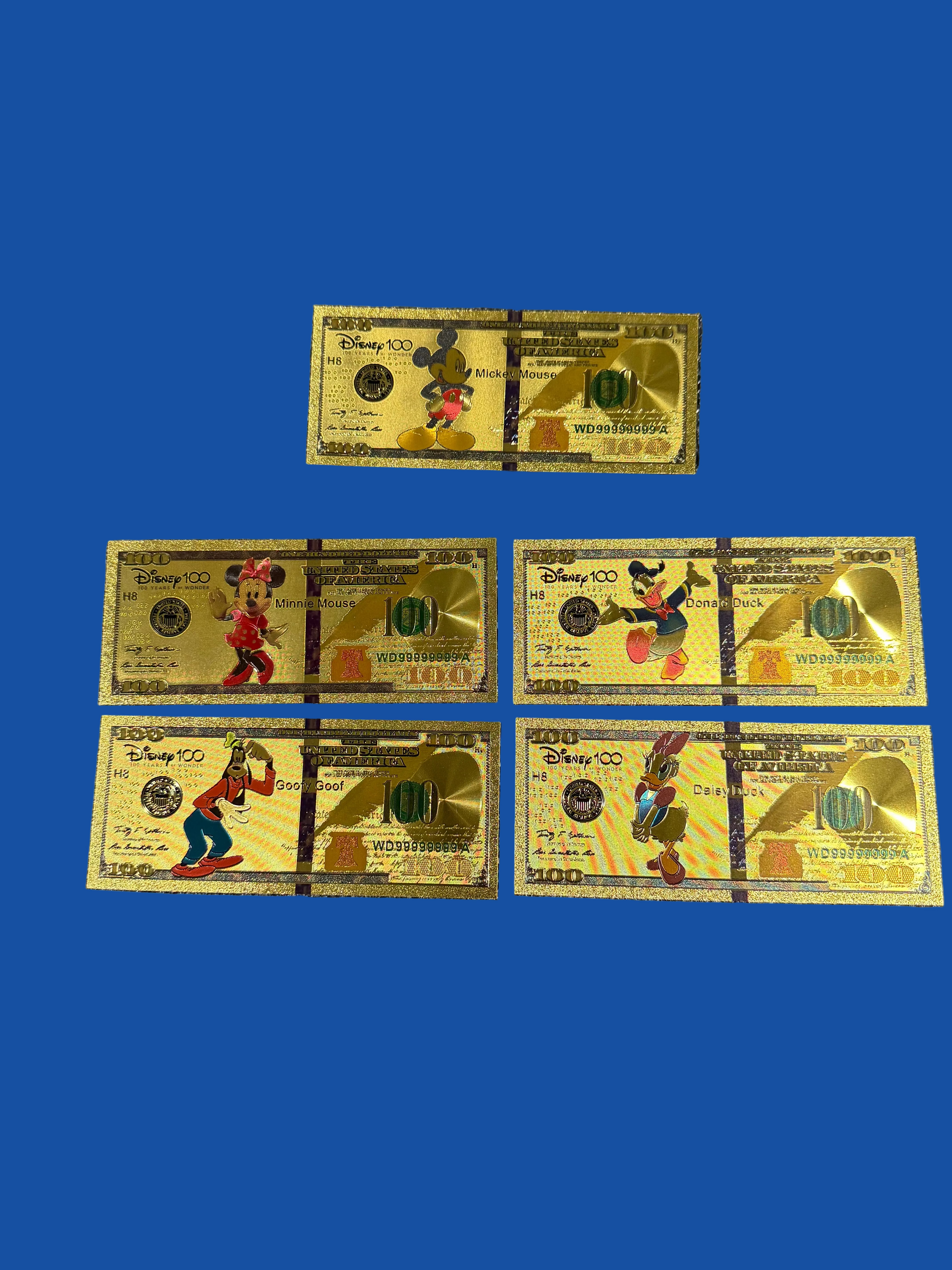 Mickey and characters collectible foil set