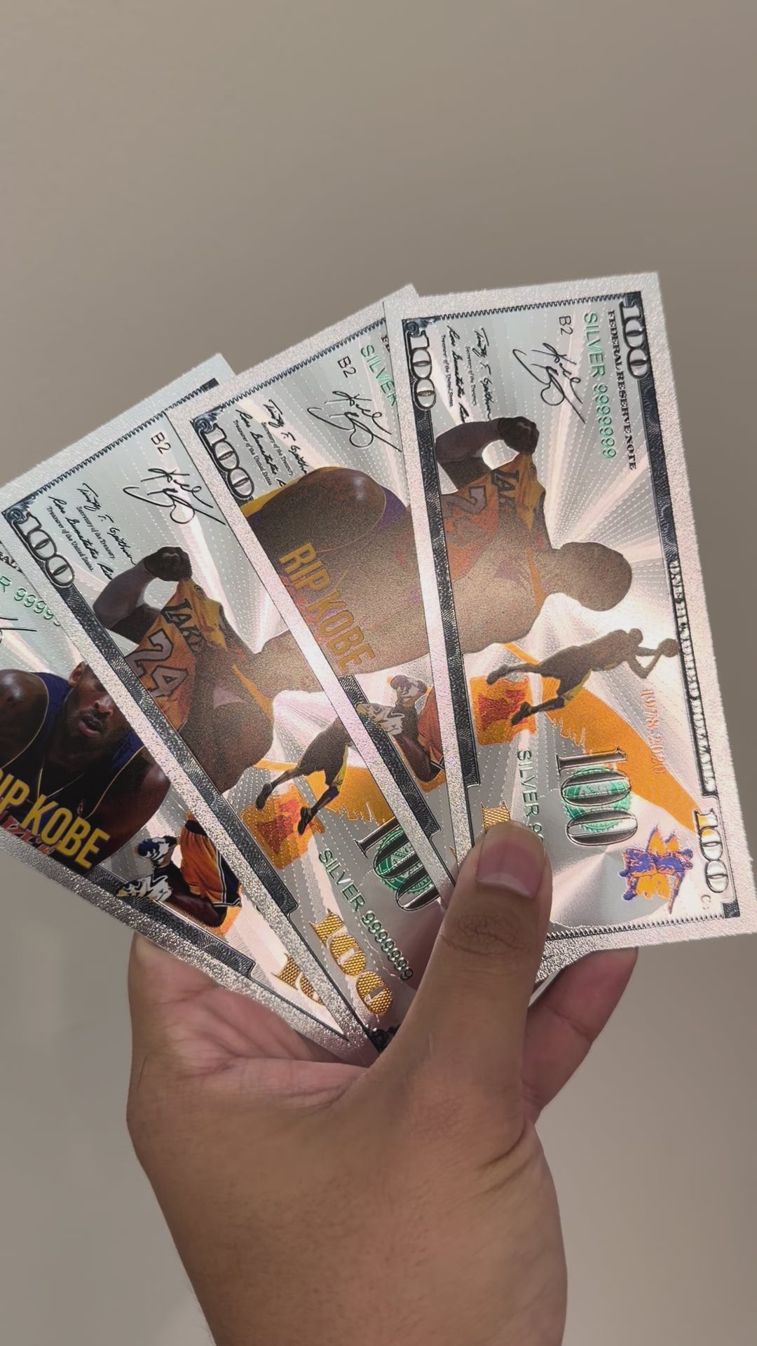 Kobe Bryant collectible foil set (4pcs)