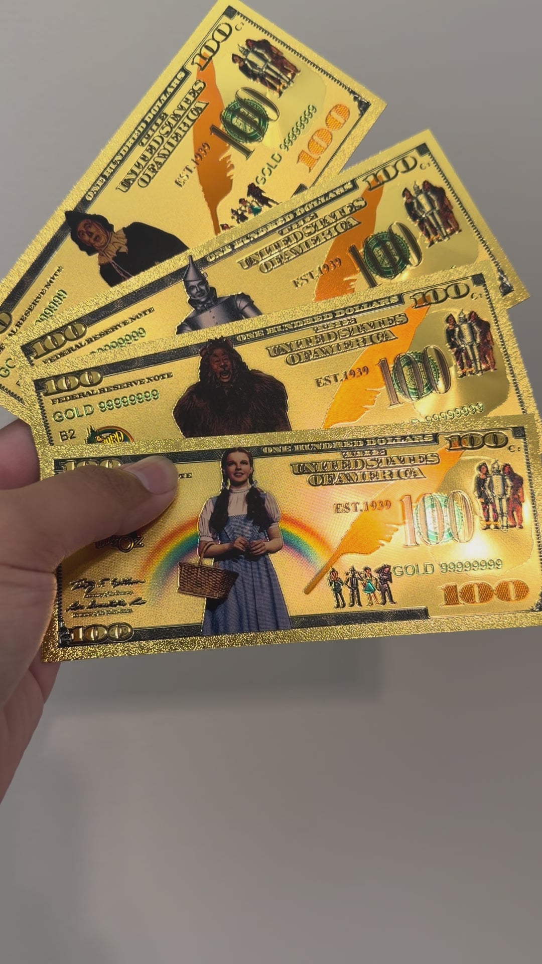 Wizard of Oz collectible foil set (4PCS)￼