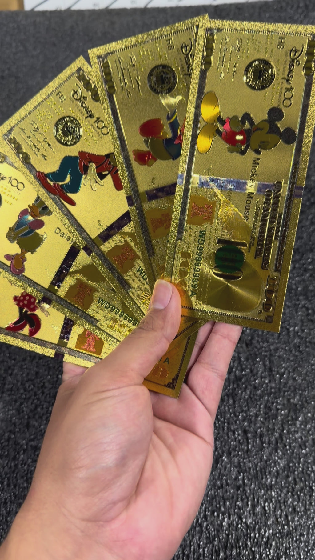 Mickey and characters collectible foil set