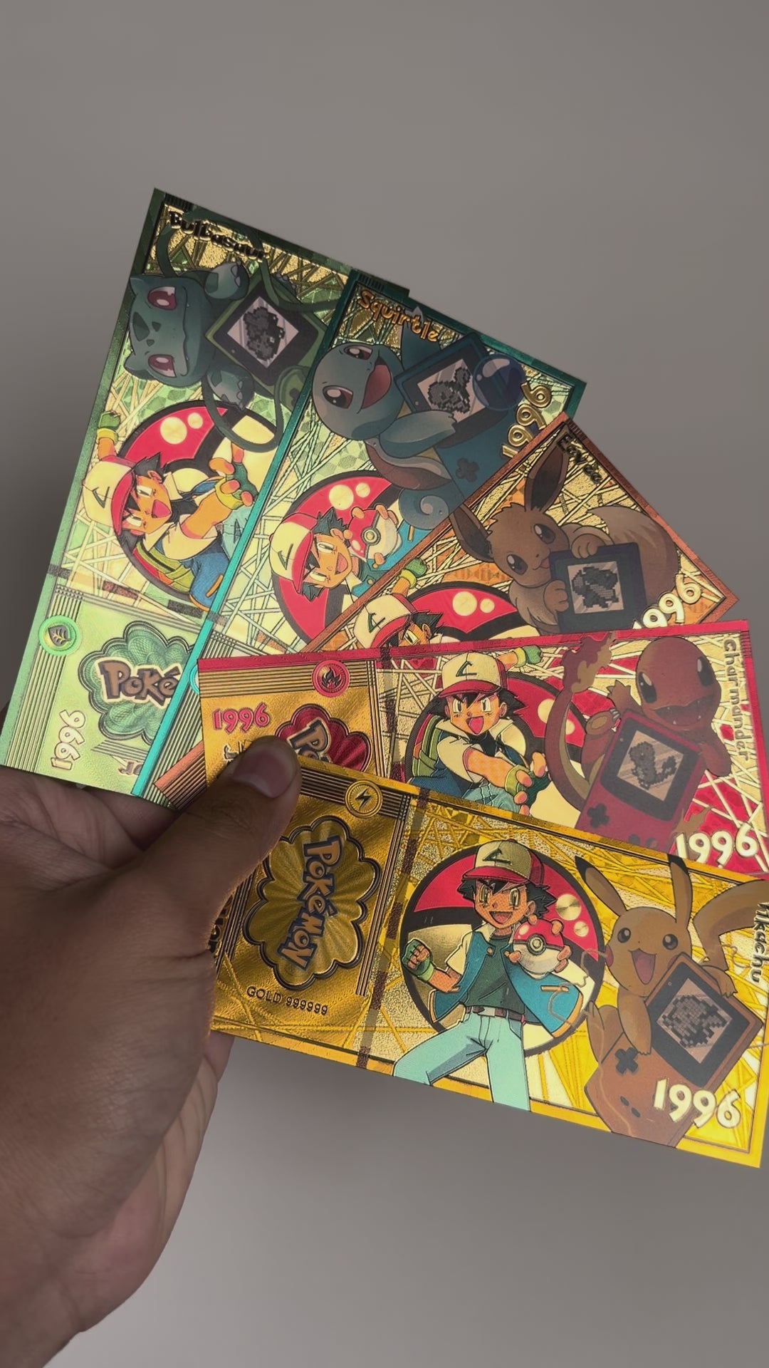 Pokémon collectible foil set (5 pcs)